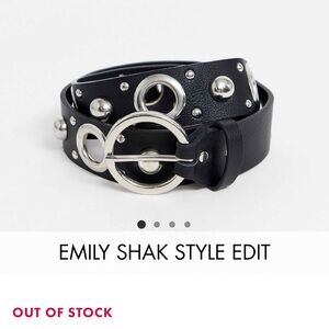 ASOS Black multi eyelet and stud jeans Belt